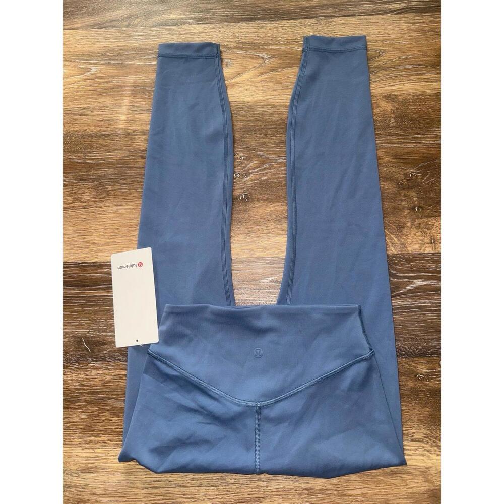 Lululemon Wunder Under SmoothCoverHigh Rise 25” Washed Denim Size 4 NWT